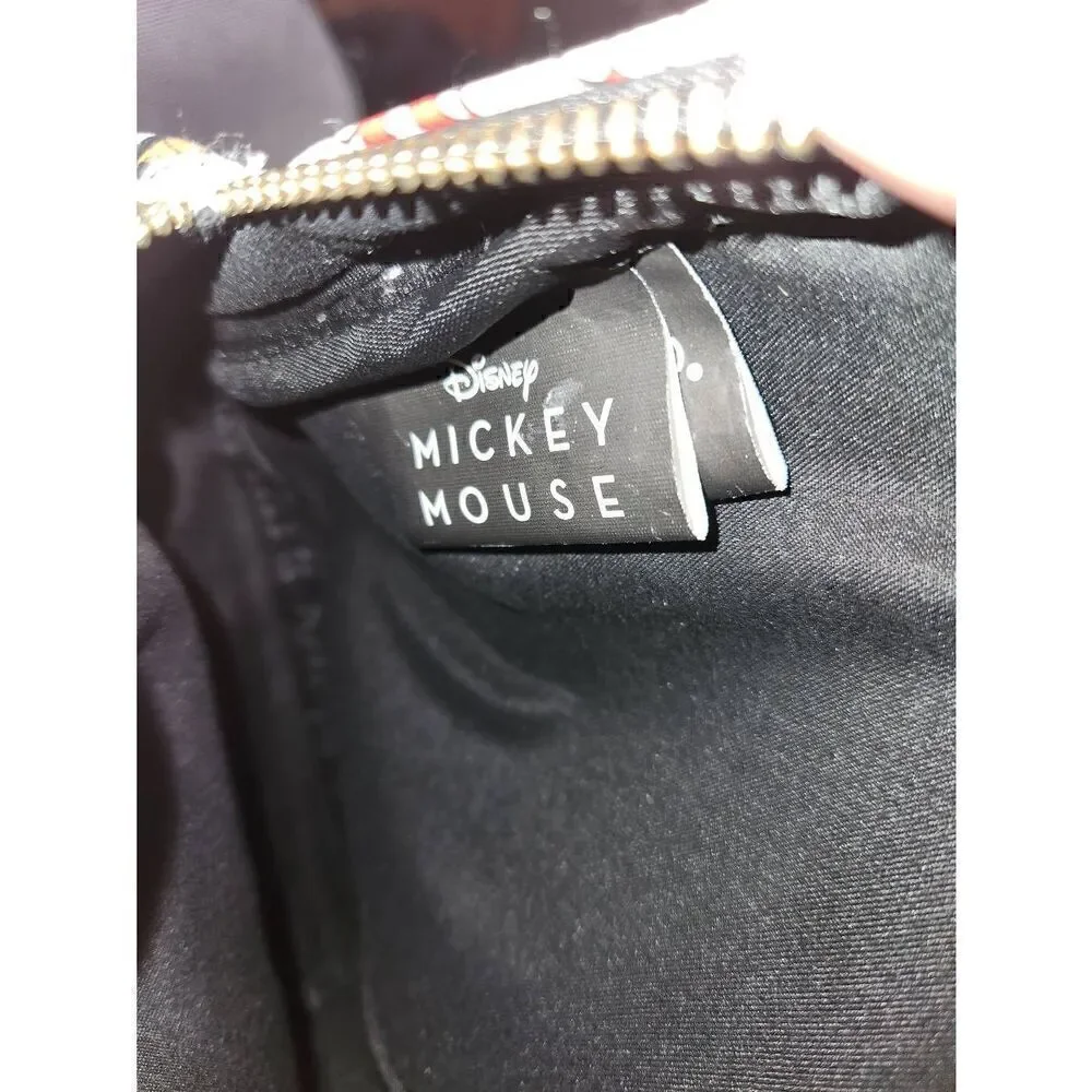 Disney Mickey Mouse backpack and matching card holder. Exterior zippered pocket